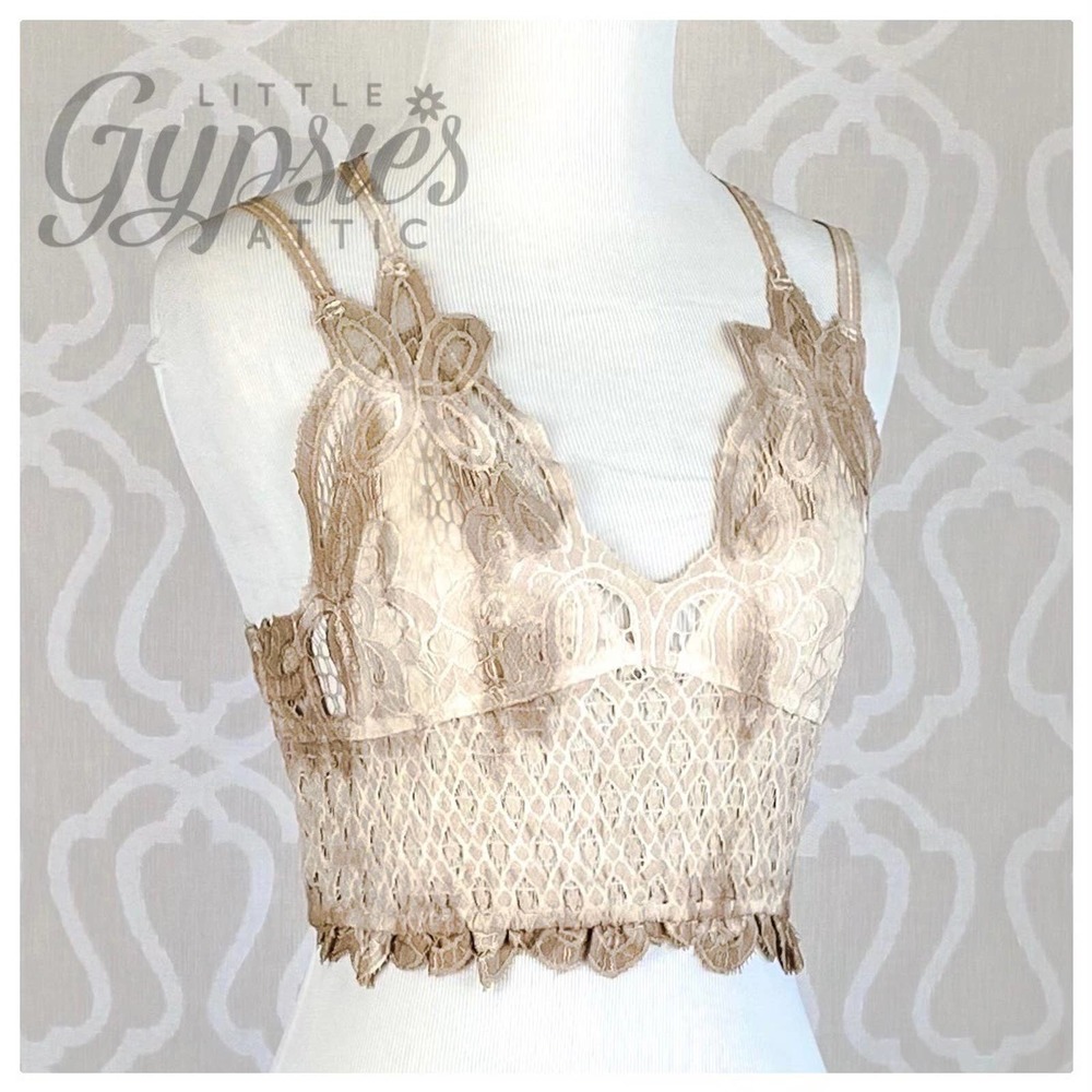 POL Longline Mineral Wash Lace Bralette - Picture 3 of 16